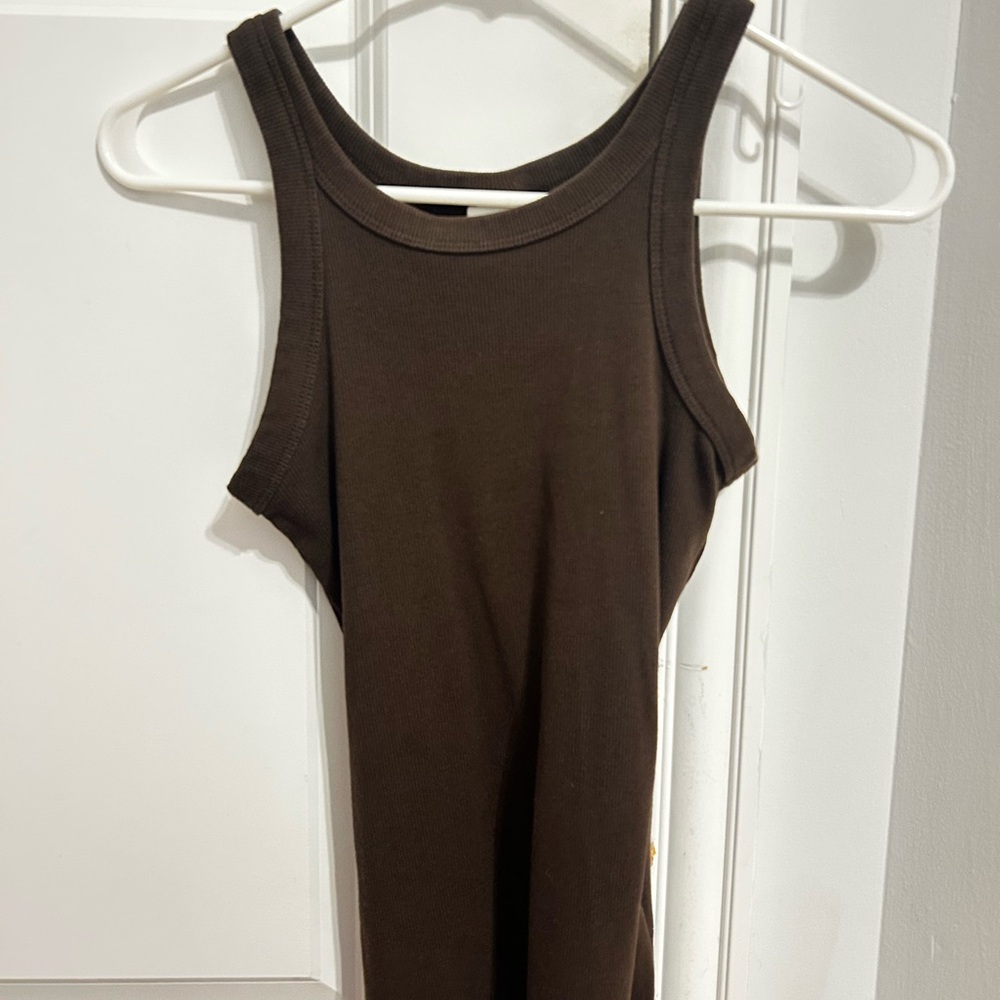 Brown Basic Tank Top